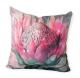 Pink King Protea Floral Single Side Printed Throw Pillow